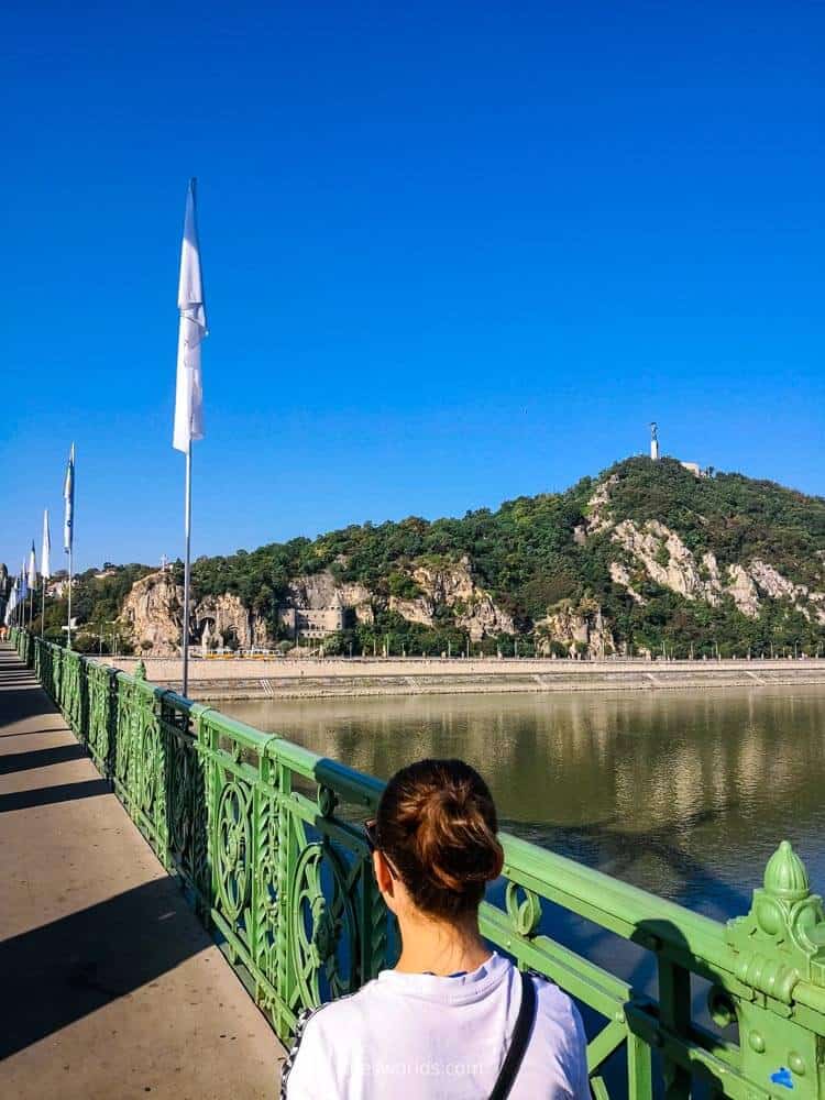 View from bridge at Gellért hill in Budapest