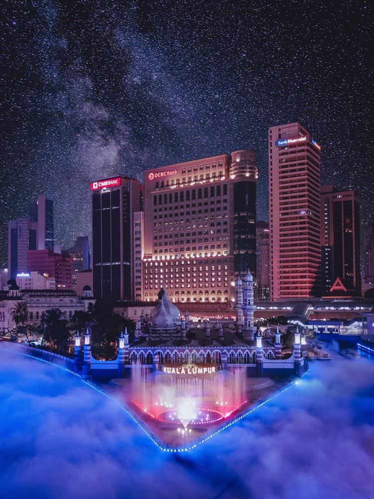 Night view of hotel in Kuala Lumpur