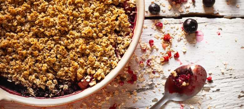 Crumble with berries