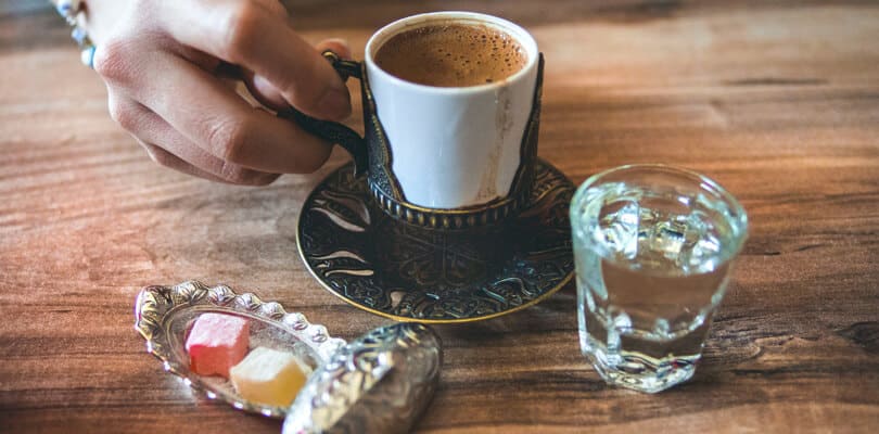Lokum with coffee in Turkey