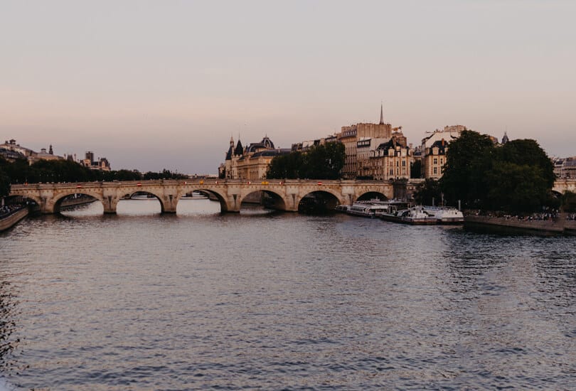 Bridge at River Seine in Paris, France