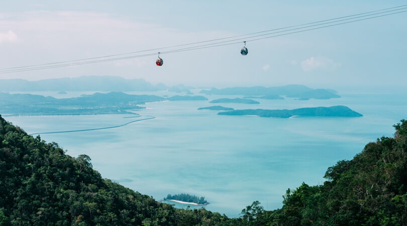 View of islands in Langkawi in Malaysia
